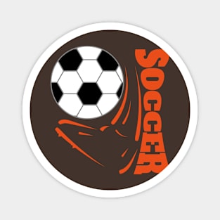 Soccer Foot - Orange Magnet